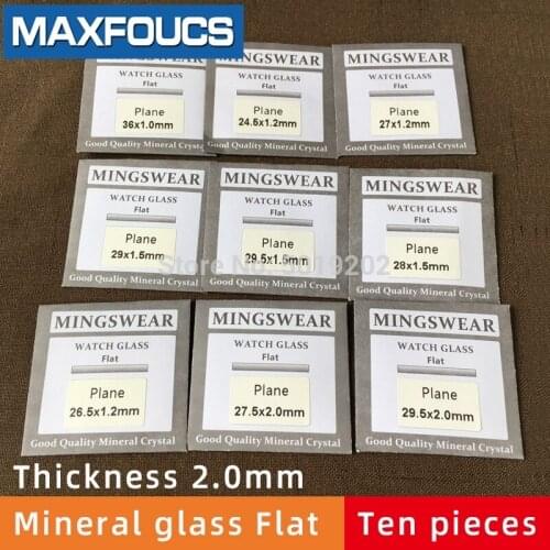 Table glass mineral glass thickness 2.0 mm diameter 20 mm ~39.5 mm Transparent crystal Ten-piece