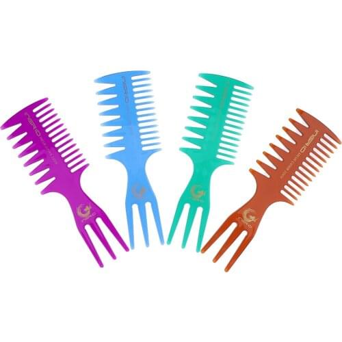 3 In 1 Anti-static Durable Hairbrush Changeful Styling Hair Detangling Combs Hair Dyeing Sectioning Combs Hair Weaving Comb