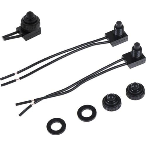 With 4" Lead Wire IP67 switch with wire Switch Waterproof Push Button 12V