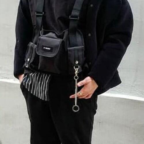 Unisex Fashion Key Rings Long Metal Big Ring Rock Punk Styles Key Chains Clip Hip Hop Jewelry Pants Keychain Wallet Chain