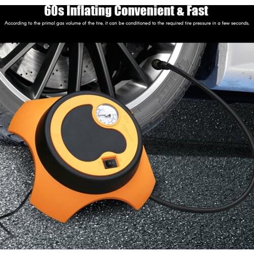 Air Compressor DC 12V Portable Pump Tire Inflator with Pressure Gauge for Car Bicycle Car Accessories