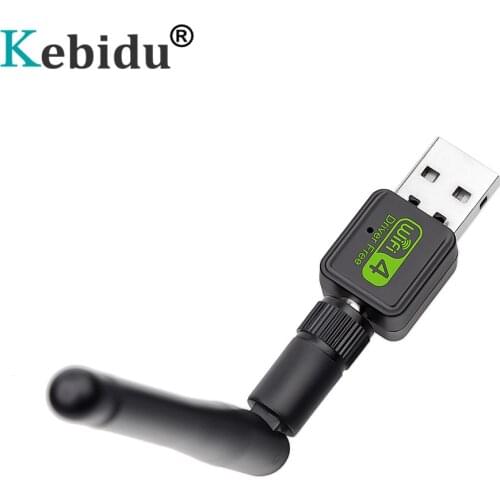 Kebidu 150Mbps 2dB WiFi Dongle Wi-fi Receiver USB Wifi Network Adapter Wireless Network Card 802.11b/n/g Free Driver