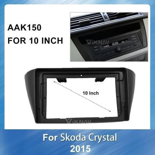 10 inch Car Radio DVD Player Fascia Panel Bezel Trim kit For Skoda Fabia 2015 Car Refitting Installastion Surround Trim Frame