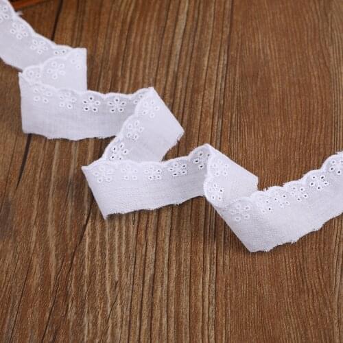 10 Yards/lot Cotton Fabric Lace Water Soluble Embroidered Lace Webbing DIY Sewing Summer Dress Shirt Craft Supplier