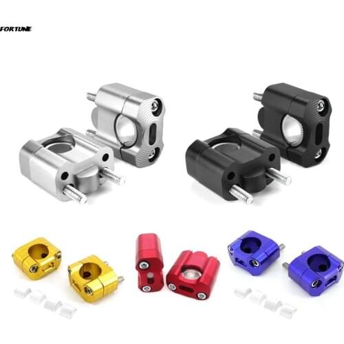 2pcs Handlebar Fat Bar Mount Clamps Risers Adaptor 7/8" 11/8" Aluminum Alloy For Dirt Pit Bike ATV CNC Accessories