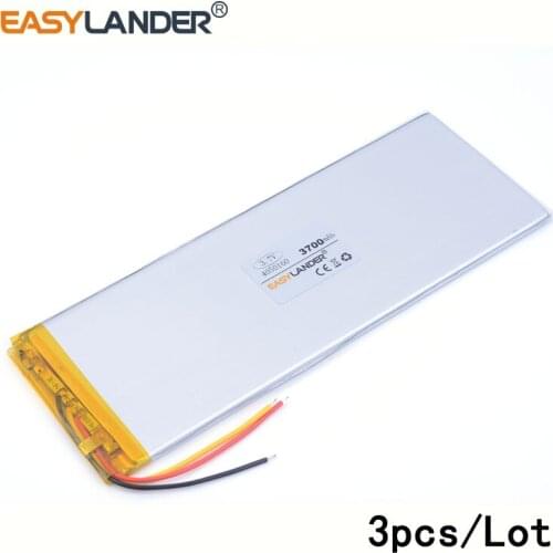 3pcs /Lot 4050160 3700mAh 3.7V lithium Li ion polymer rechargeable battery durable high capacity Rechargeable Li-ion Cell