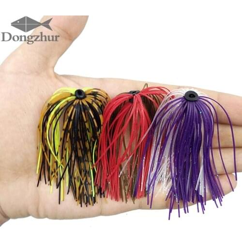 6pcs Silicone Rubber Artificial Fishing Lures Skirts Accessories DIY Fishing Jig Swimbaits Squid Fishing Lures Soft Salty S2Q8