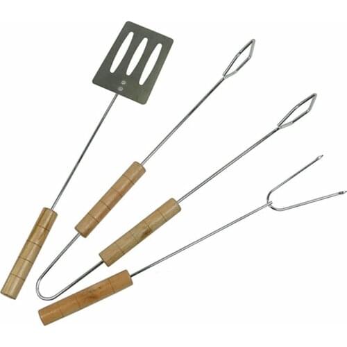 Outdoor bbq accessories barbecue three sets of shovels clip fork