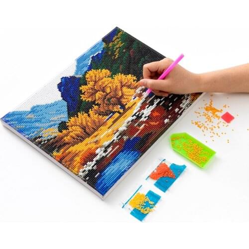 Diamond Painting Landscape Diamond Embroidery Cross Stitch Sale Autumn Scenery Mosaic Rhinestones Pictures With Frame Home Decor