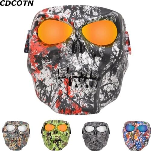 Auto Car Motorcycle Goggles Helmet Windproof Glasses PC Devil Mask Retro Halloween Party Gift Dress Up Car Supplies Accessories