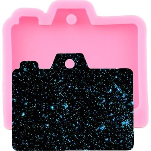Shiny Camera Shape Silicone Molds DIY Epoxy Resin Mould 3D Craft Keychain Pendant Polymer Clay Moulds