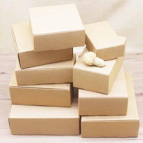 2017 DIY Kraft paper gift box for wedding,birthday and Christmas party gift Packing Multy Sizes Custom Logo Cost Extra