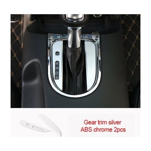 For Ford Mustang 2015-2020 ABS chrome Gear trim silver 2pcs