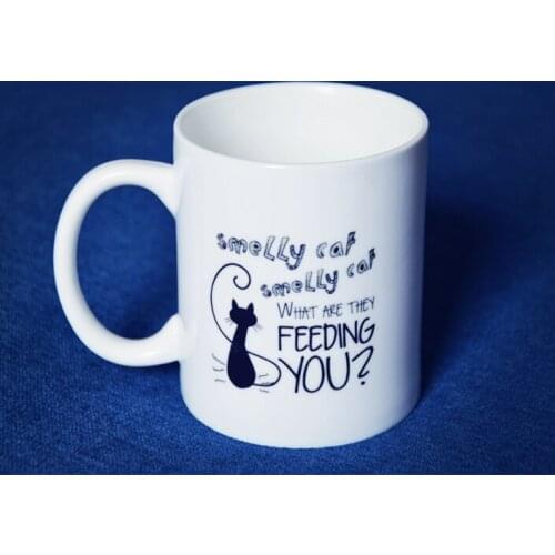 Friends tv show smelly cat what are they feeding you phoebe mug cup
