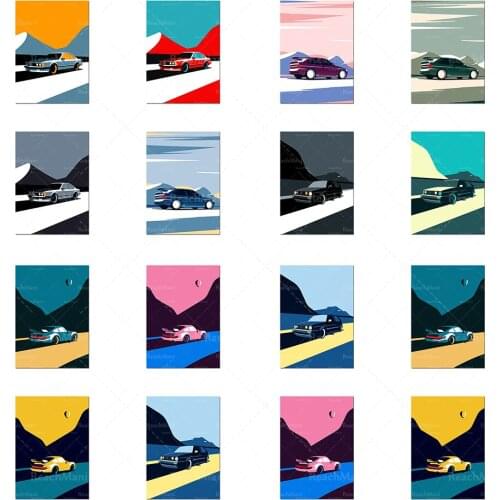 HD Art Print Poster Nordic Home Decor Classic 911 Car Wall Modular Color Picture Living Room Canvas Painting