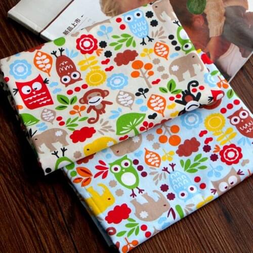Cotton Patchwork Fabric Printed Monkey 100% Cotton Material Suede Fabric Other Fabric Plain Piece Warp Woven Hot Air Through