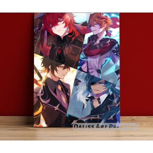 Canvas Anime Genshin Impact Pictures Home Decoration Paintings Poster HD Prints Wall Art Modular Living Room Framed