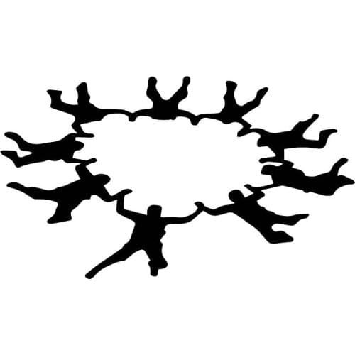 Brave Thrilling Skydiving Car Sticker Fashion Car Window Decoration Decal Personality Cover Scratches Waterproof Decal