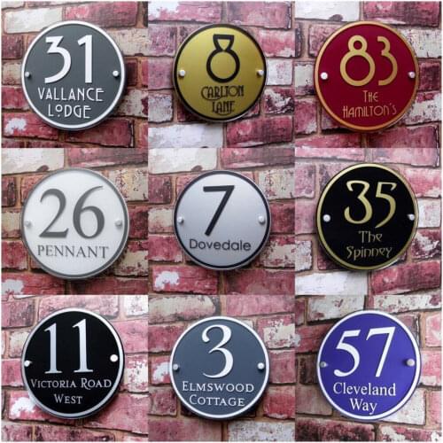 Customized House number Modern Outdoor Frosted Plaque Acrylic Door Number Address Home Sign