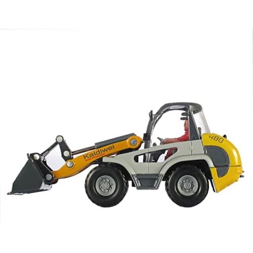 KAIDIWEI Shovel model scale 1:50 ABS Alloy truck model 4 rubber wheels engineer machine Shovel truck model toy vehicles