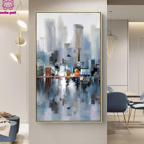 Pictures 5d diamond painting Modern art, abstract city full novelty 2020 mosaic art diamond embroidery icons
