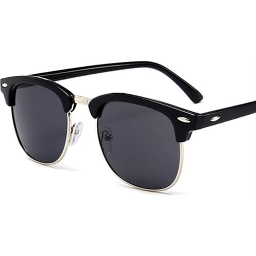 2021 New Sunglasses Men Women Brand Designer Retro Semi Rimless Half Frame Sun Glasses Classic Vintage UV400 UV Protection