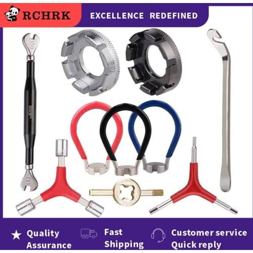 1PCS Bicycle Spoke Nipple Wrench Bike 8 Way Spoke Nipple Key Wheel Rim Wrench Stainless Steel Repair Tool Key Bicycle Accessory