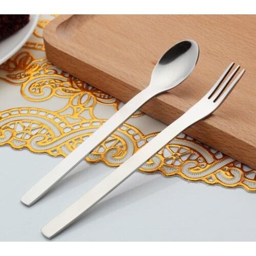 Western-style stainless steel coffee spoon cake fork small coffee mixing flavoring spoon restaurant hotel supplies