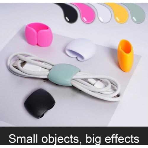 Compact 1 Box Practical Earphone Data Cord Clip Wire Winder Mini Cable Winder Convenient for Desktop