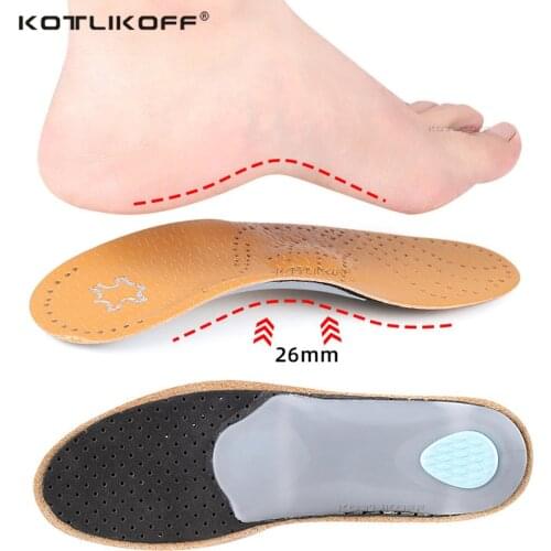 Leather Orthopedic Shoes Sole Insoles for Shoes Women Men Flat Feet Arch Support OX Leg Correction Pad Plantar Fasciitis Insoles