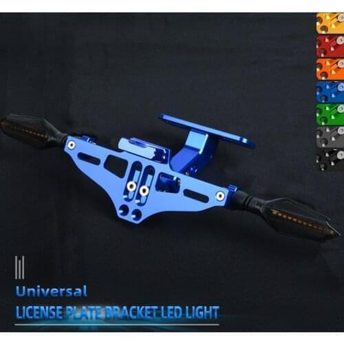 Motorcycle License Plate Bracket FOR YAMAHA R1 YZF-R6 YZF-R1M R3 R25 License Registration Plate Holder Frame with LED Light