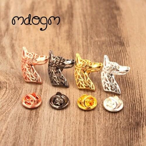 Mdogm Doberman Brooches And Pins Jewelry Suit Cute Funny Metal Small Father Collar Badges Gift For Male Men B023
