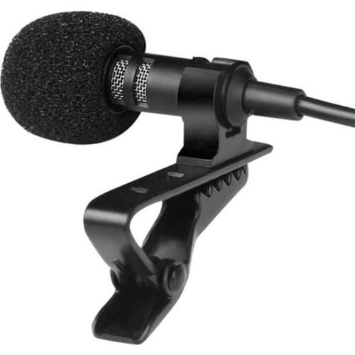3.5mm Jack Microphone Tie Clip-on Lapel Mikrofon Microfono Omnidirectional Mic for Mobile Phone 1.5 Meters