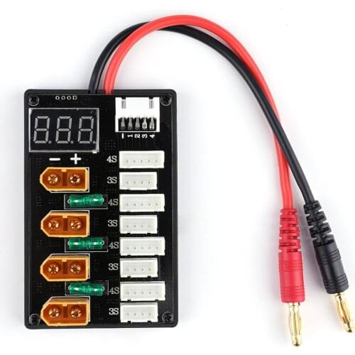 XT60 Plug 3S 4S Lipo Battery Upgrade Version Parallel Charging Board for IMAX B6 Balance Charger ISDT Q6