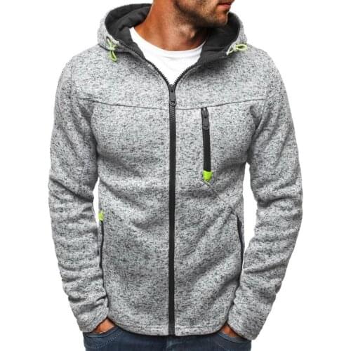 Men jacket Patchwork Autumn Hooded jackets Casual men hoodies Mens Sweatshirts Male Sportswear Zipper Coat Cardigan hoodie
