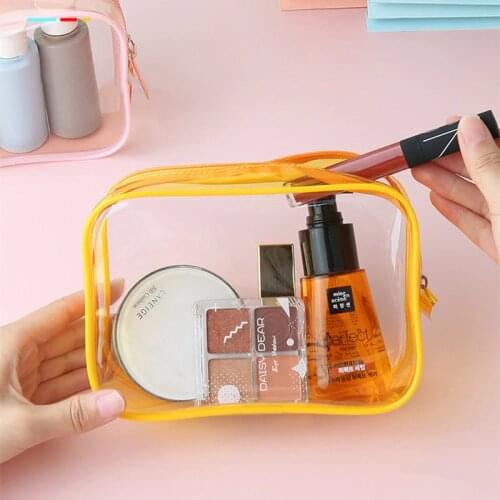 New Women Transparent Cosmetic Bag Travel Clear Make Up Case Makeup Beauty Organizer Storage Pouch Toiletry Wash Bath Bags Hot