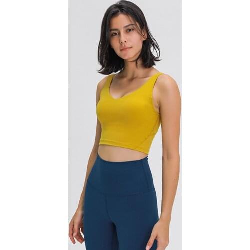 New Fashion V-neck Brassiere Simple Shock-Proof Fitness Underwear U-Shaped Beauty Back Workou Top