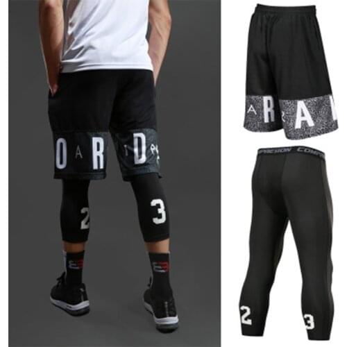 Mens Sports Shorts Gym QUICK-DRY Workout Compression Board Shorts For Male Basketball Soccer Exercise Running Fitness tights