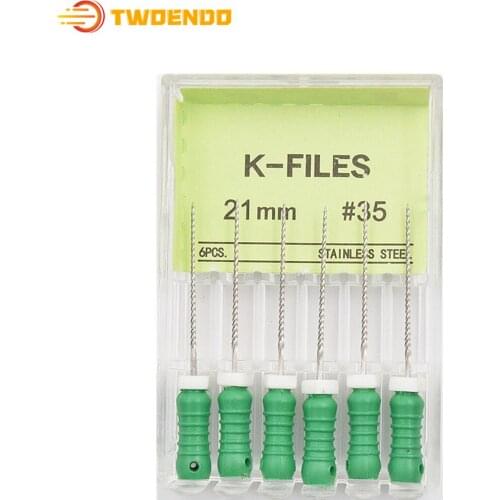 Dental Instrument Stainless Steel K File 21mm 25mm 1box Endo Files #15-40 Root Canal Treatment