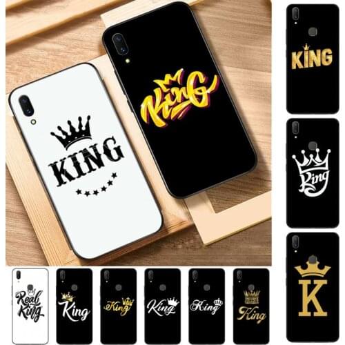 TOPLBPCS King Crown Phone Case for Vivo Y91C Y11 17 19 17 67 81 Oppo A9 2020 Realme c3