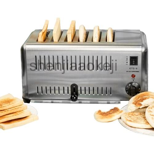 Stainless Steel Toaster 6 slice toaster Commercial Use 6-Slicer Electric Bread Toaster Machine 220-240v 1pc