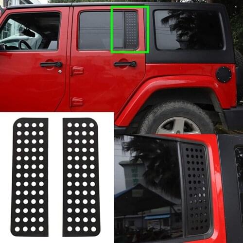 Car Rear Door Triple-cornered Glass Panel Trim Cover Decorative Stickers External Accessory for Jeep Wrangler JK