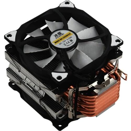 SNOWMAN M-T6 4PIN CPU Cooler Master 6 Heatpipe Double Fans 12cm Cooling Fan LGA775 1151 115X 1366 Support AMD