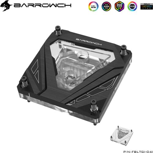 BARROWCH CPU Water Block For Intel 115X 1150 1155 1156 1200 ,X99 ,X299 Processor Watercooler Support Sync Motherboard,FBLTGI-04N