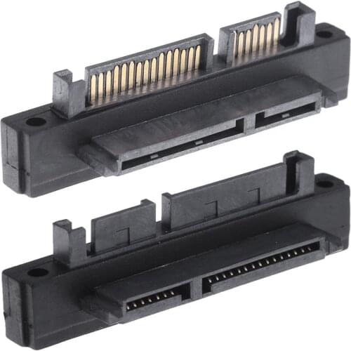 High Speed 500Mbps 90 Degree 7+15Pin SATA Male to Female Port Converter Adapter for SATA HDD SSD Hard Disk Drive Right/ Left