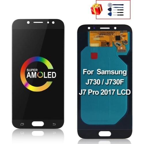 Super AMOLED LCD For Samsung Galaxy J7 Pro 2017 J730 J730F LCD Display Touch Screen Digitizer Assembly For Samsung J7 Pro 2017