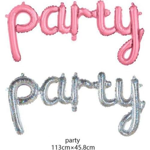 Ynaayu 1pcs Large Size 113X45.8CM Aluminum Balloon Party Word Helium Balloon High Quality Pink White Balloons For Party Decorate