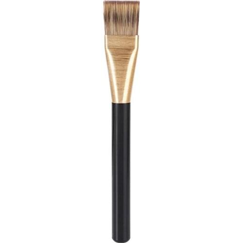 1Pcs Face Makeup Brush Flat Angle Foundation Brush Mask Brush Wooden Handle Professional Makeup Tool
