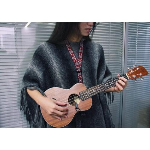 Newest Style 1PC 46.5-74cm length Adjustable Nylon Ukulele Strap Belt Sling With Hook For Ukulele Guitar Top Selling Flower