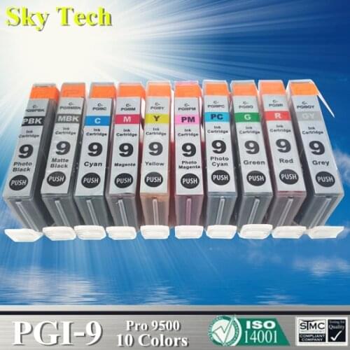 10X Compatible Ink Cartridges For PGI9 , PGI-9 For Canon Pixma Pro 9500 printer